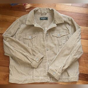 Vintage Eddie Bauer Tan Cropped Fit Corduroy Jacket